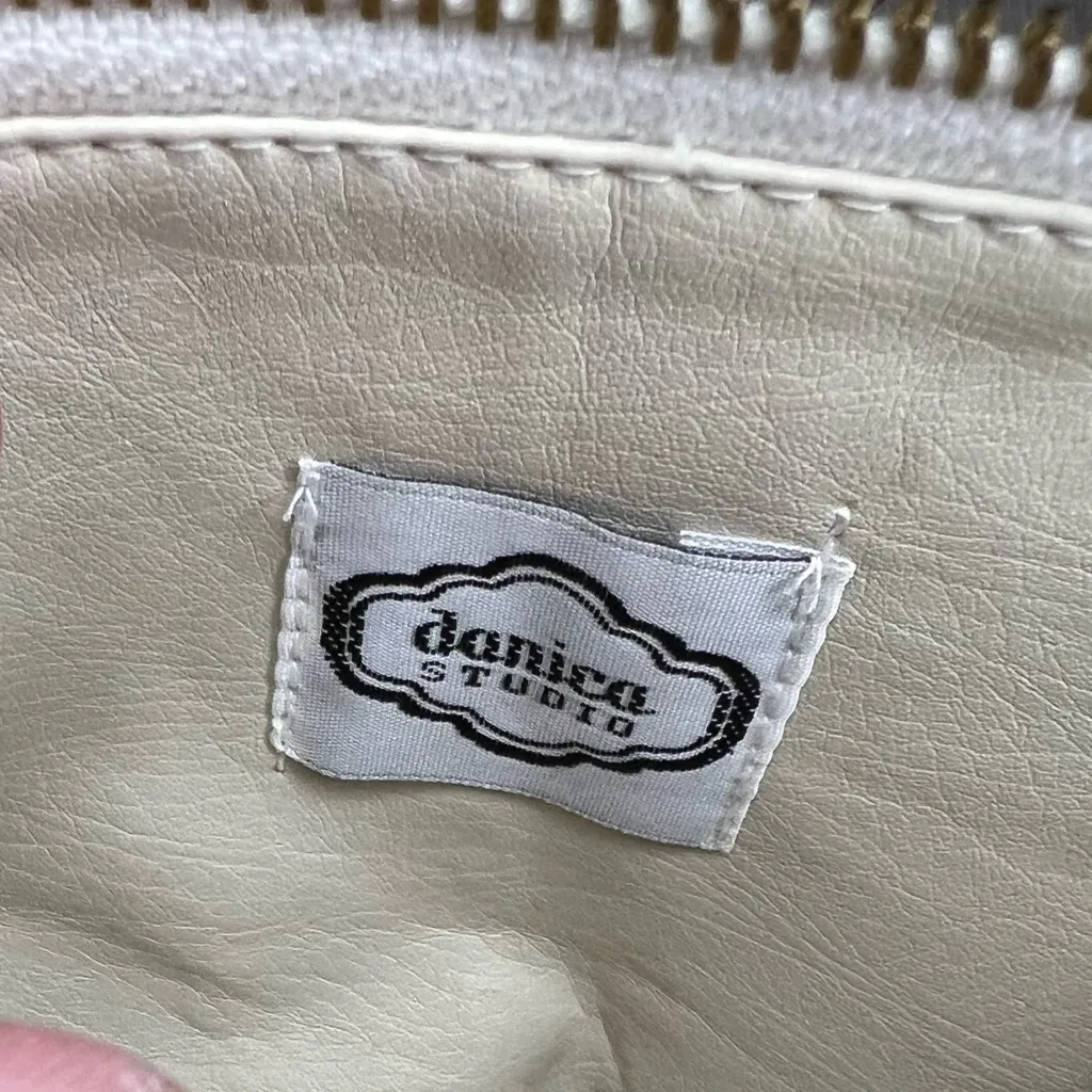 Danica Studios Single Feather small zipper pouch 100% Cotton Leather Pull Strip - Image 4