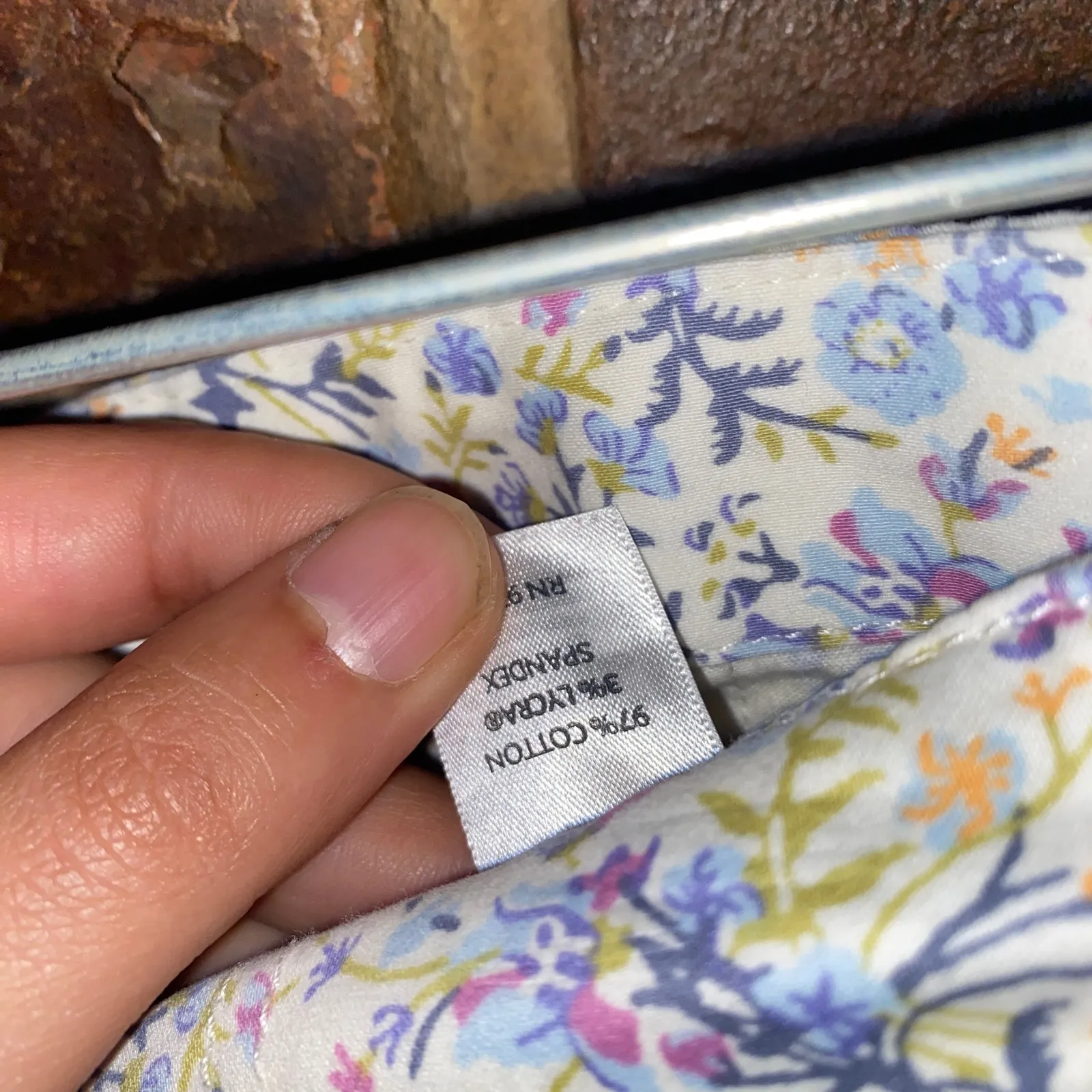 J. Jill Floral Print Live-In Chino Mini Skirt Women's Missy Size 14 - Image 7