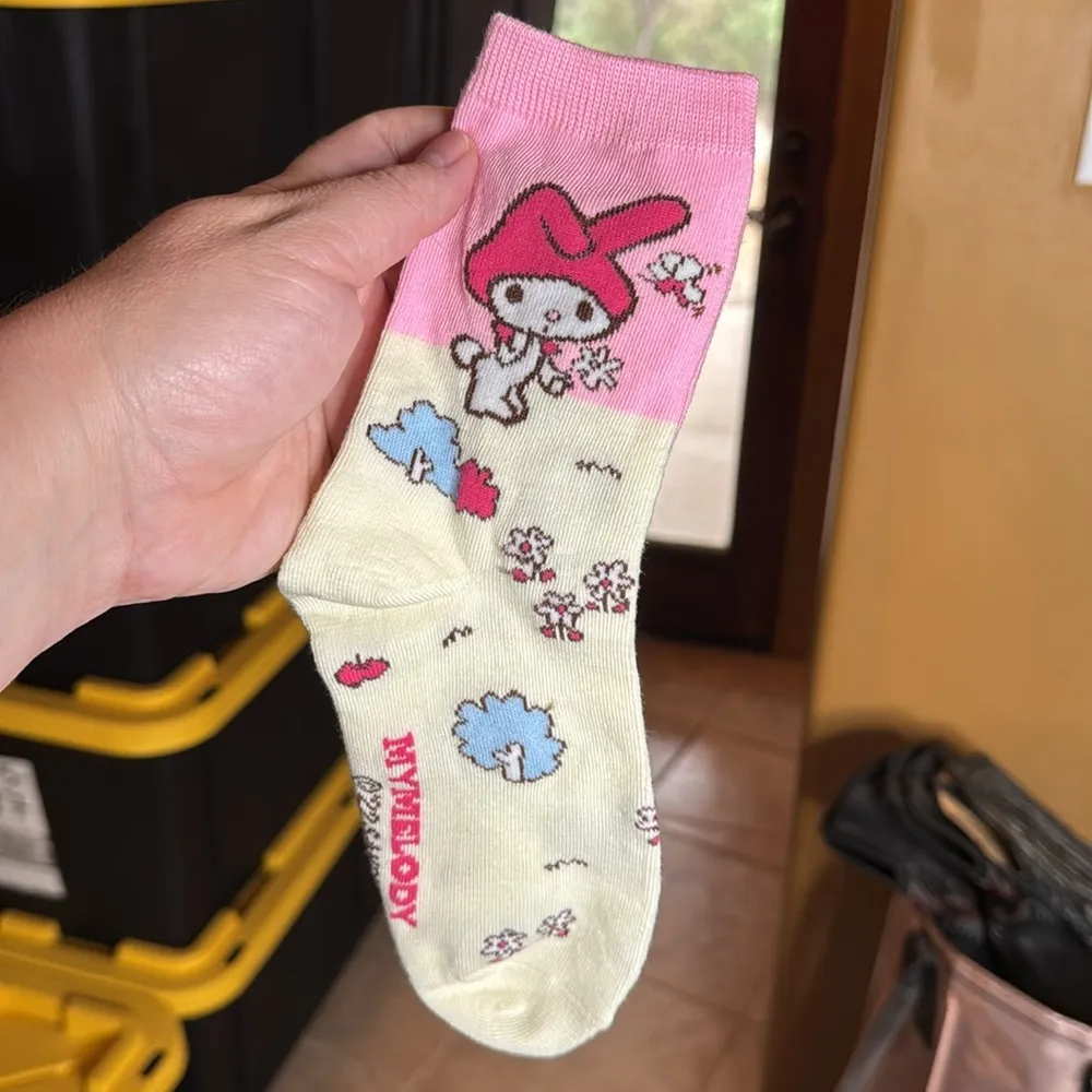 NWOT Sanrio New Hello Kitty Socks Kawaii Anime Pink and Cream My Melody Socks OS - Image 4