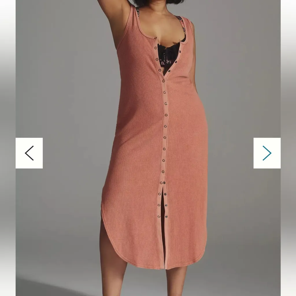 Daily Practice by Anthropologie Button-Front Midi Dress size M - Image 3