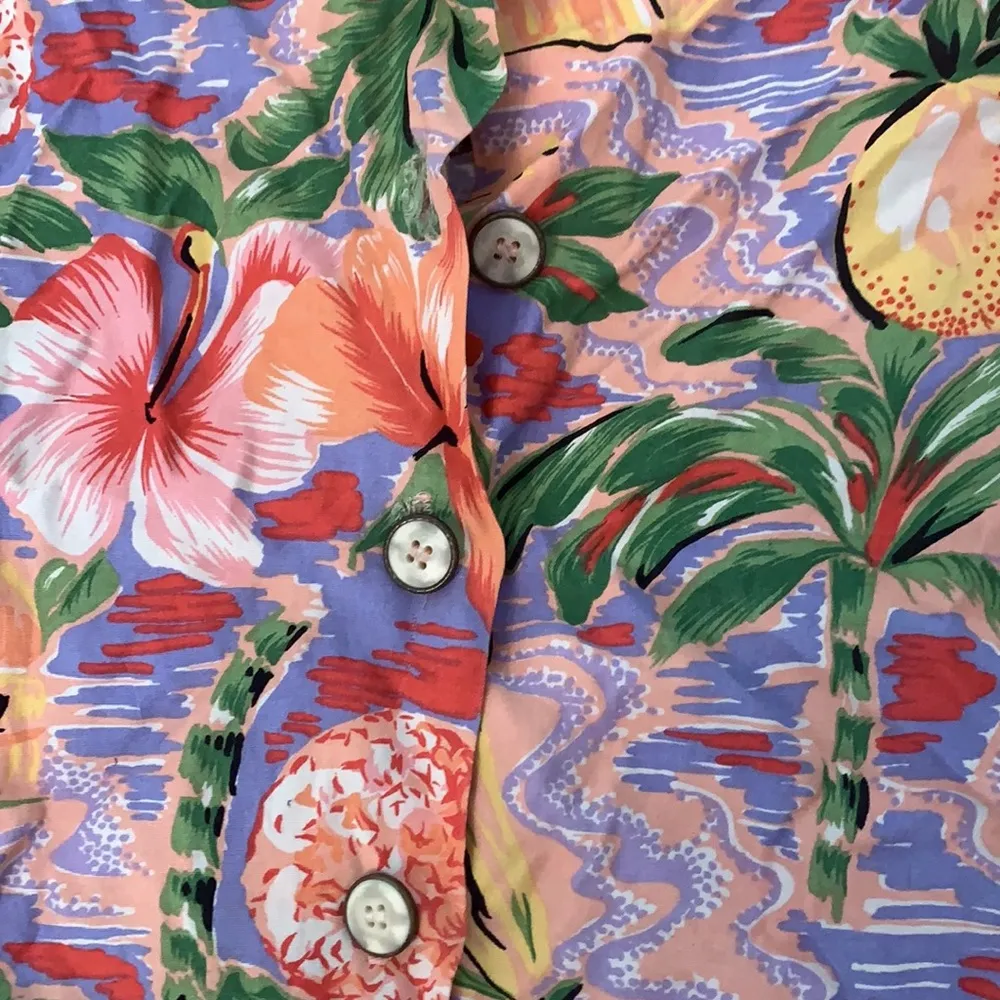 Vintage LF floral Hawaiian print crop top - Image 9