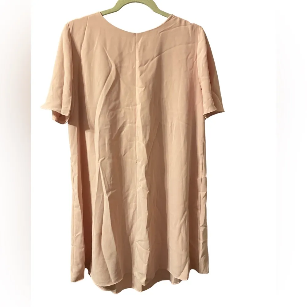 AMANDA UPRICHARD BABY PINK FLUTTER SLEEVE DRESS - Image 2