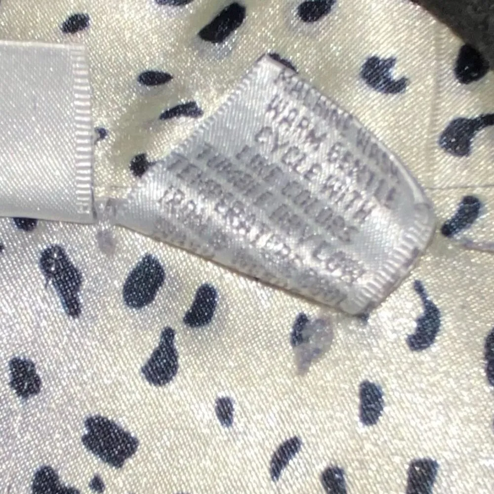 Intimates Liz Baker Animal Print Silky Button Up Pajama Top - Image 5