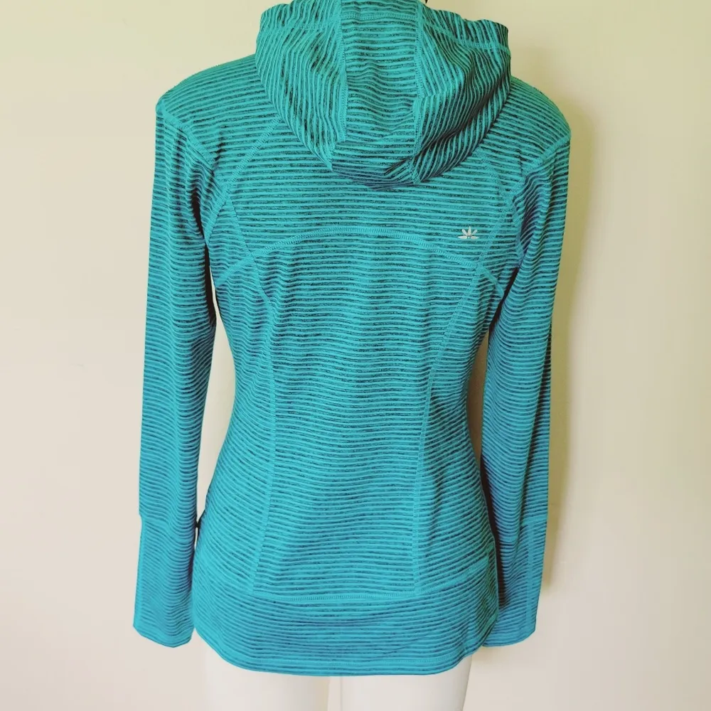 Luka striped hooded activewear jacket size small - Image 6