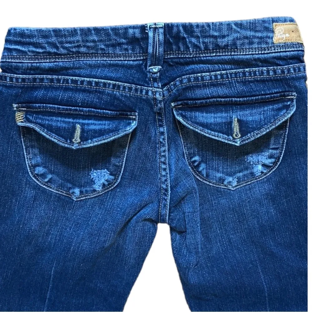 Paige Pico Distressed Bootcut Denim Jeans - Image 6