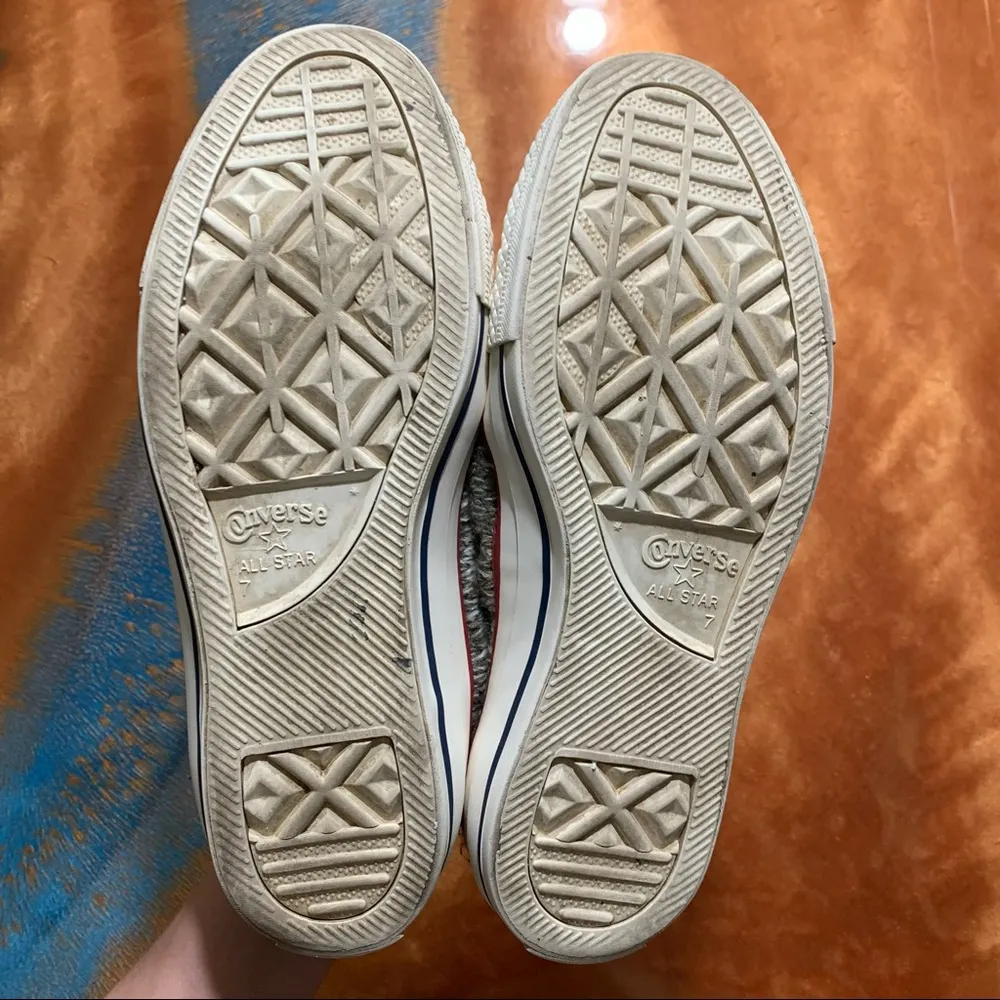 Converse All Star Sweater Knit Gray Low Top Sneakers - Image 11