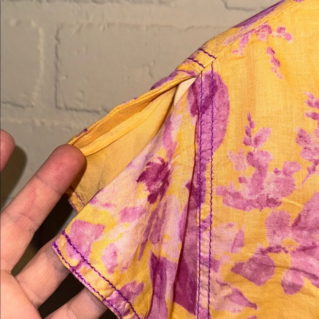 Free People dress Sully NEW floral blooms pink orange sunshine combo lined - Image 10