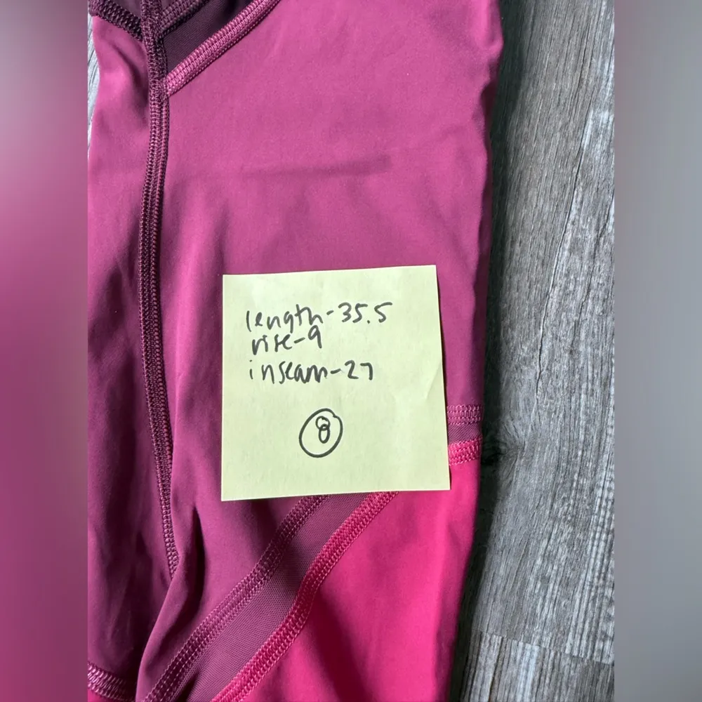 Lululemon Workout Leggings Running Athleisure Pink Purple Size 6 8 - Image 5
