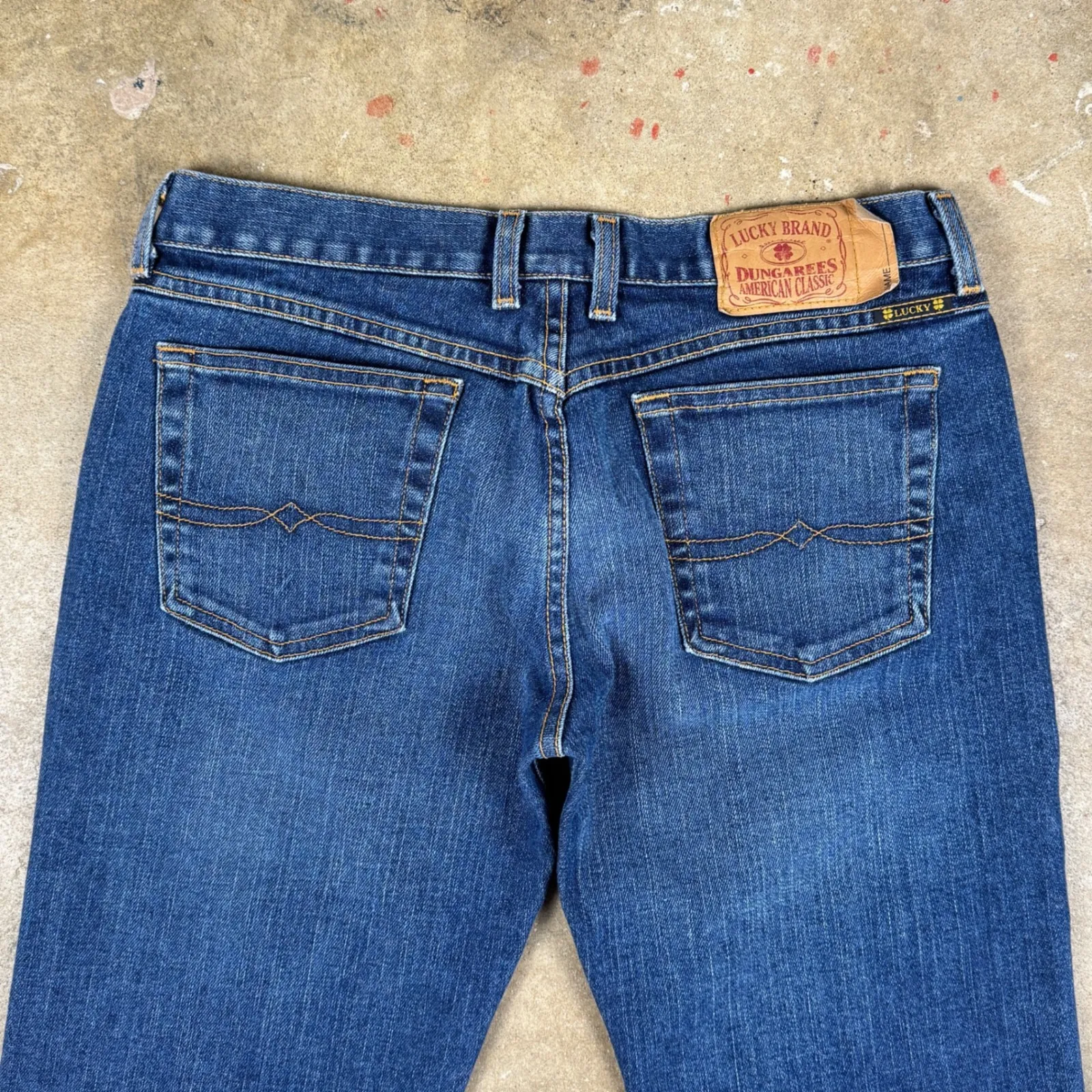 Vtg‎ Lucky Brand Dungarees Women's 8/29 Bootcut Dark Low-Rise Jeans Made in USA - Image 6