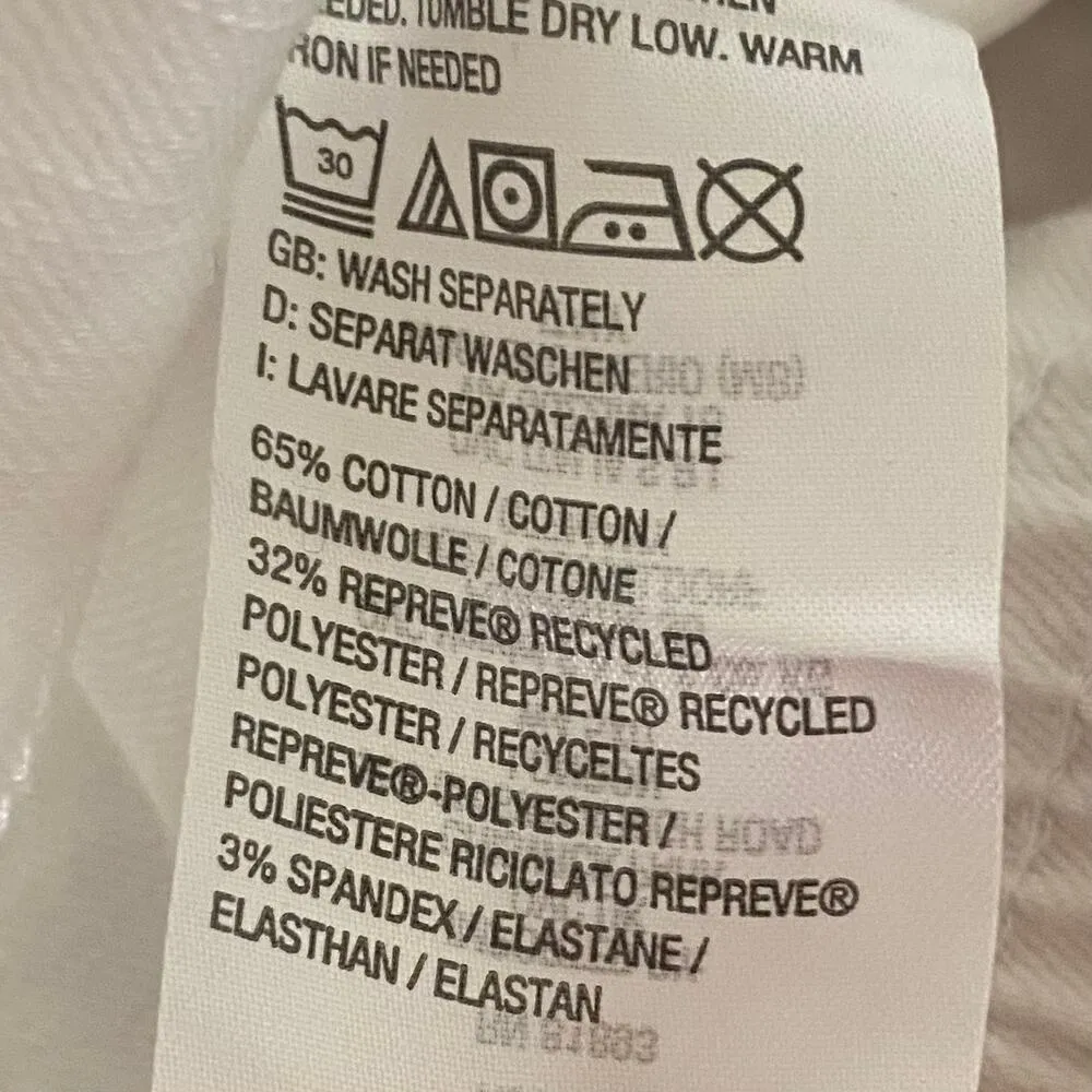 ANYBODY NWOT Button Down Denim Vest White Size Small Elastic Stretch Hem Pockets - Image 7