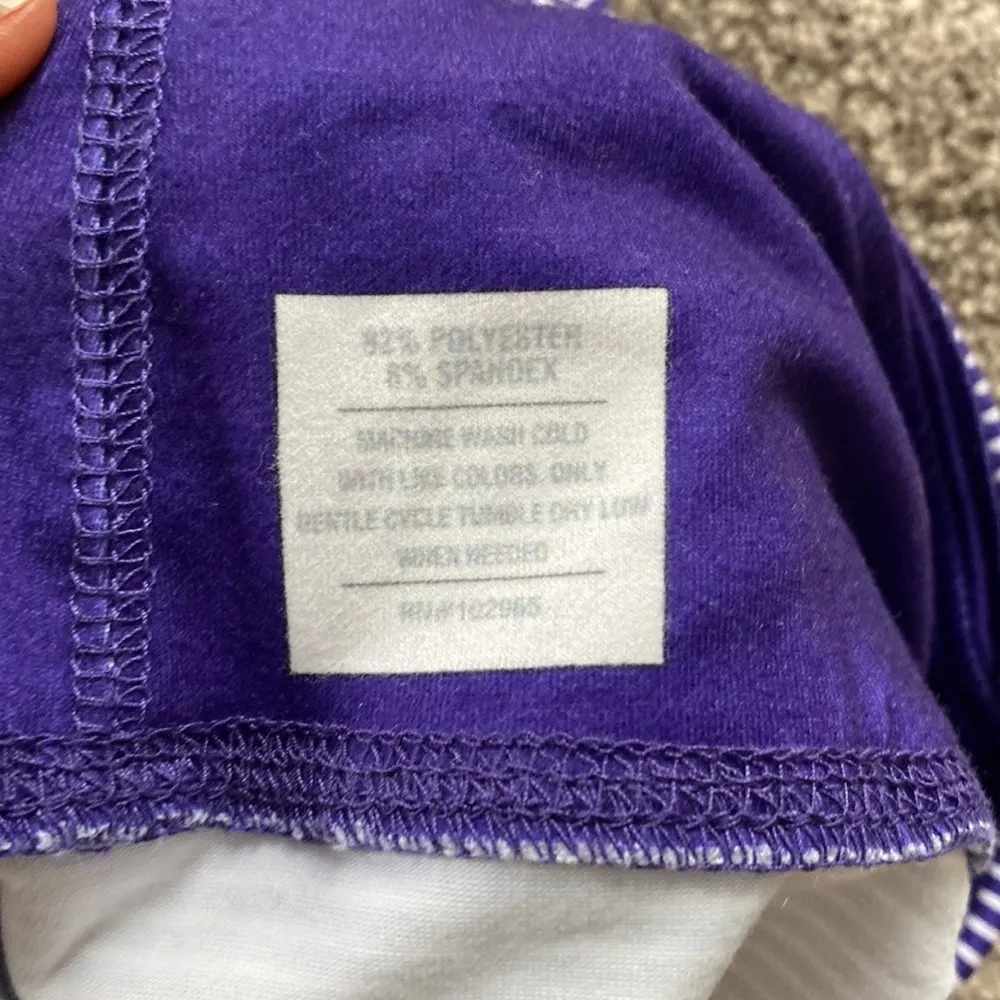 NWT League Striped James Madison University JMU Capri Leggings SIZE M Purple Size M - Image 6