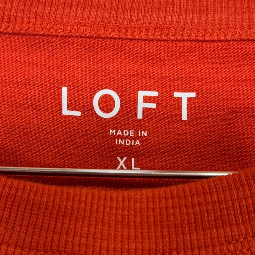 Loft XL Embroidered Sleeveless Top Floral Daisy Orange Summer‎ Spring Vaca Beach - Image 4