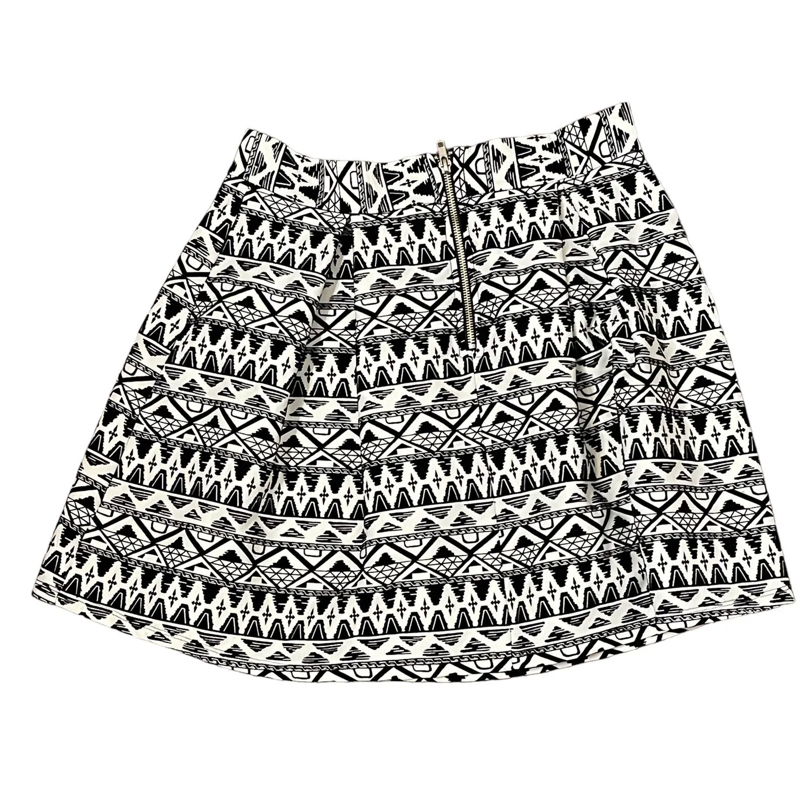 Forever 21 Skirt Size 1 Juniors Black White‎ Lined Nylon Blend Womens 28X18 - Image 6