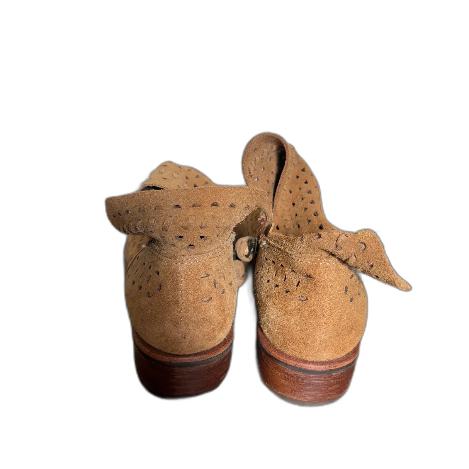 Sofft‎ Bristow Ankle Booties Laser Cut Suede Leather Brown Bohemian Size 6 - Image 4