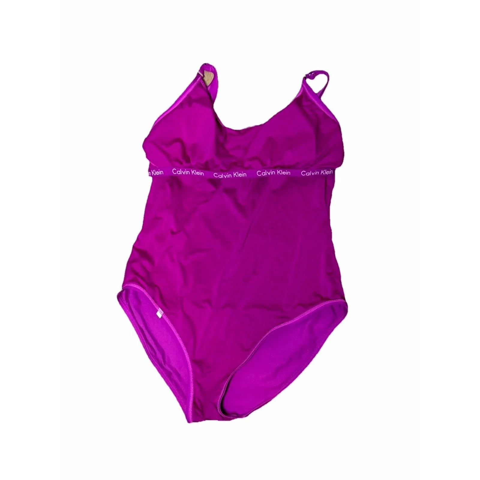Calvin Klein Purple One Piece Swimsuit Logo Strap, Padded Women’s Size 10 - Image 6