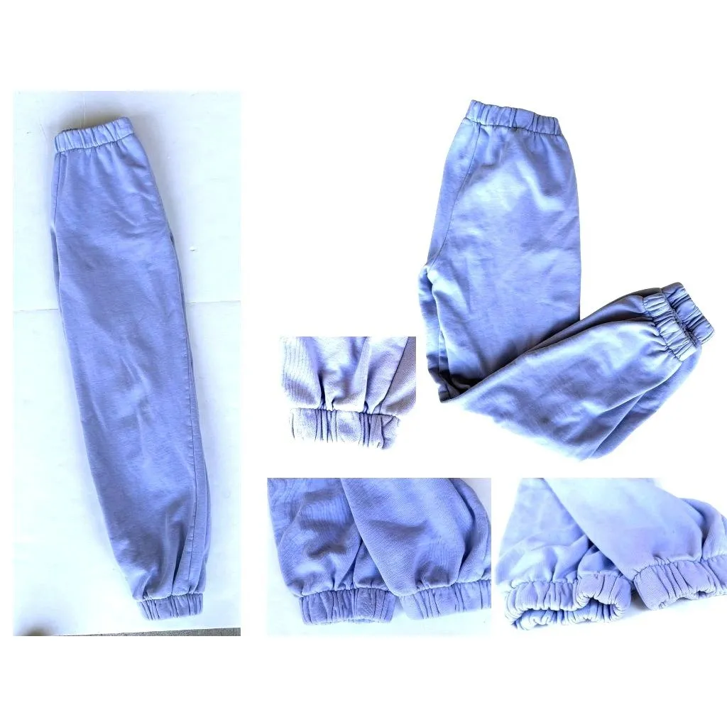 Brandy Mellville Rosa Joggers One Size Blue Sweatpants Stretch Waist Leg Cuffs - Image 7