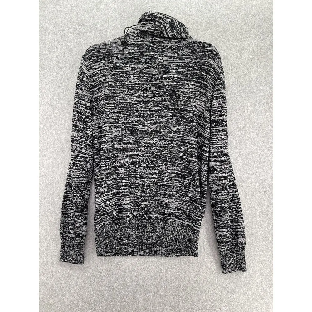 Brave Soul Women's Sweater Hooded Long Sleeve Buttons Marled Gray Size Large - Image 2