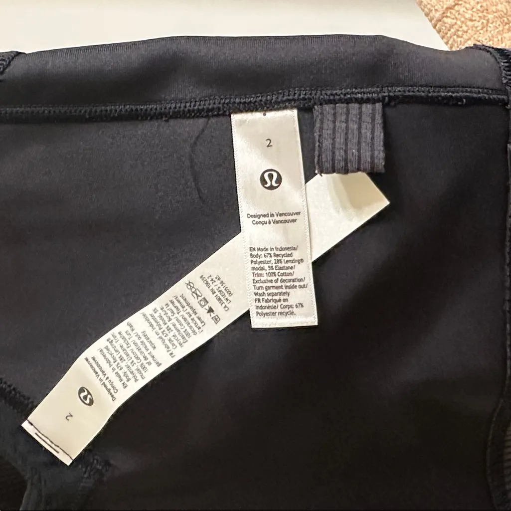 Lululemon Ribbed Softstreme Cropped Tank Top Black Size 2 - Image 8