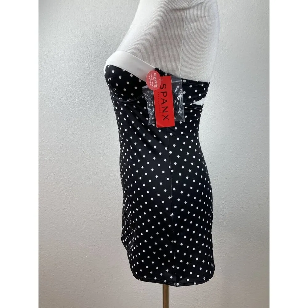 New Spanx Retro Dresskini Polka Dot Swim Underwire Molded Cups Tankini Top-6 - Image 9