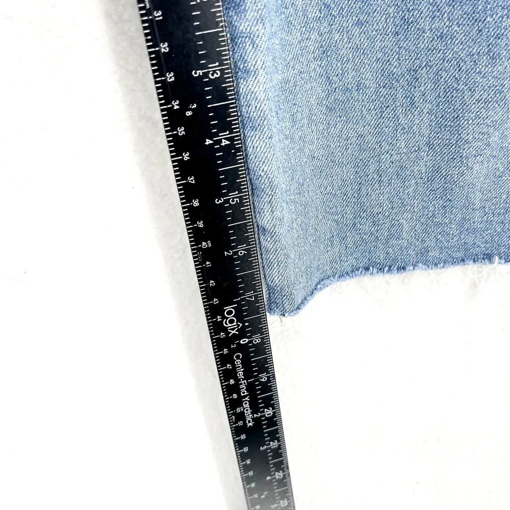 MADEWELL Jeans Women Size 28P The Mom Jean Cropped Wide Leg Medium Wash Cotton - Image 3