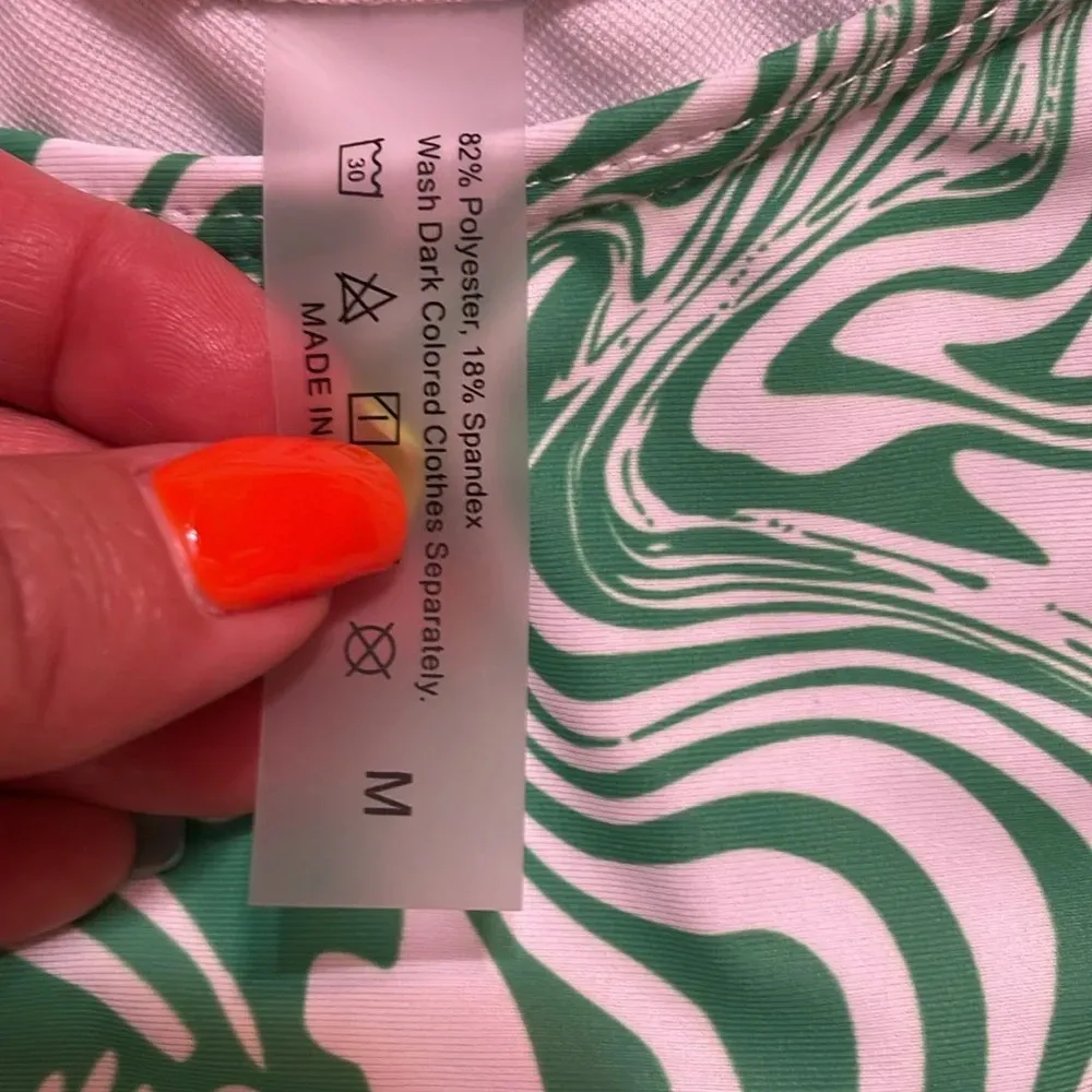 Bikini set with pants Green Size M - Image 3