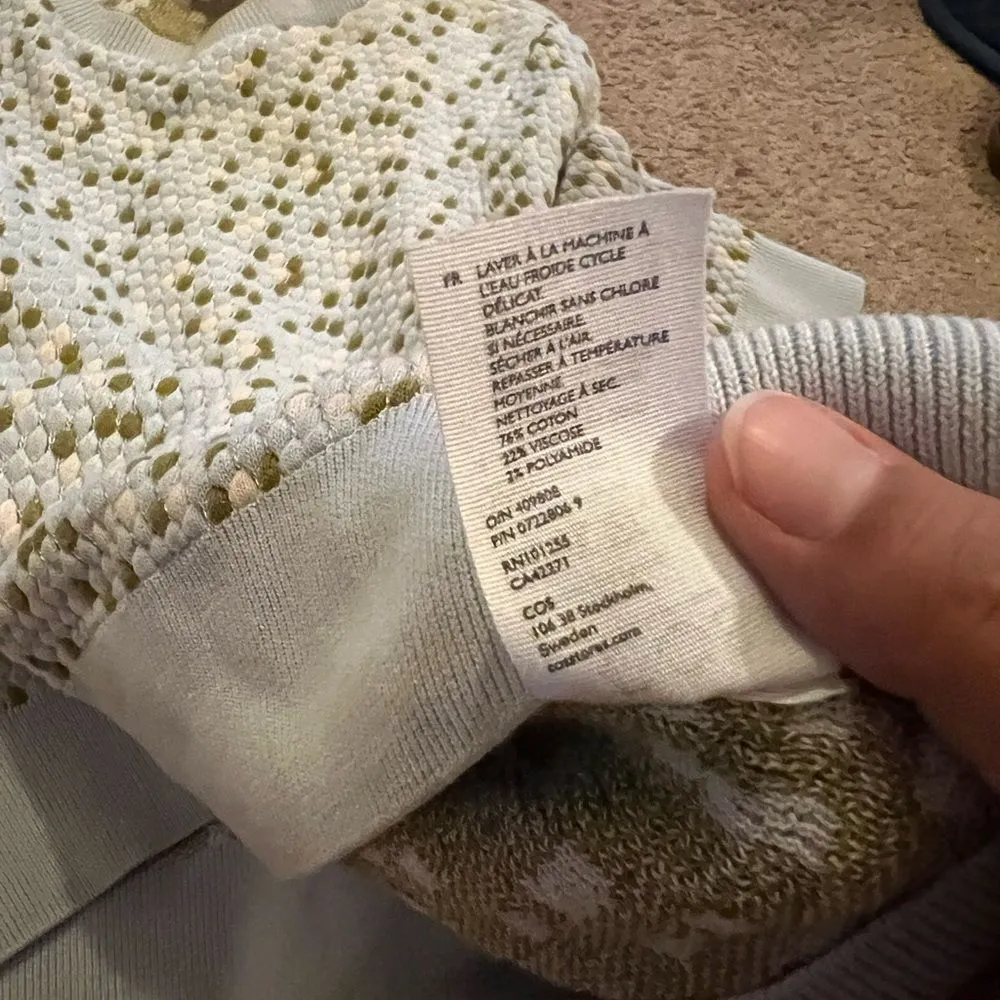 Cos special stitch knit sweater top small - Image 8