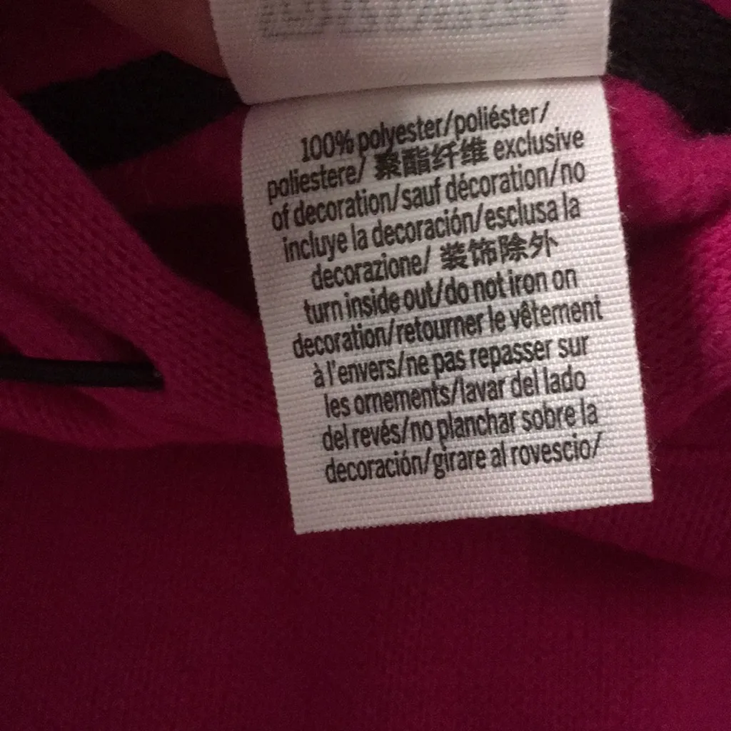 New Women’s PINK Victoria’s Secret Sweatshirt Hoodie Fuschia Size Small - Image 6