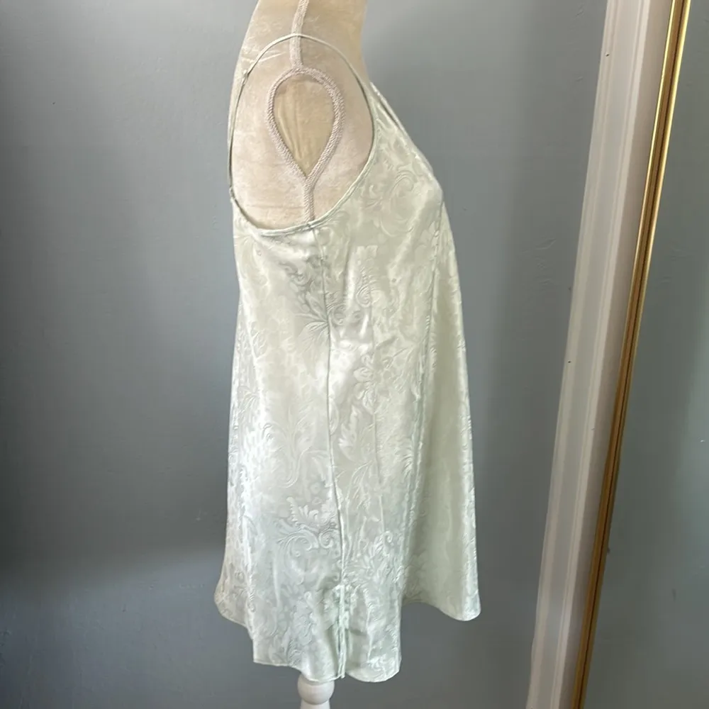 Oscar de la renta • pink label satin floral slip lingerie sleep dress - Image 4