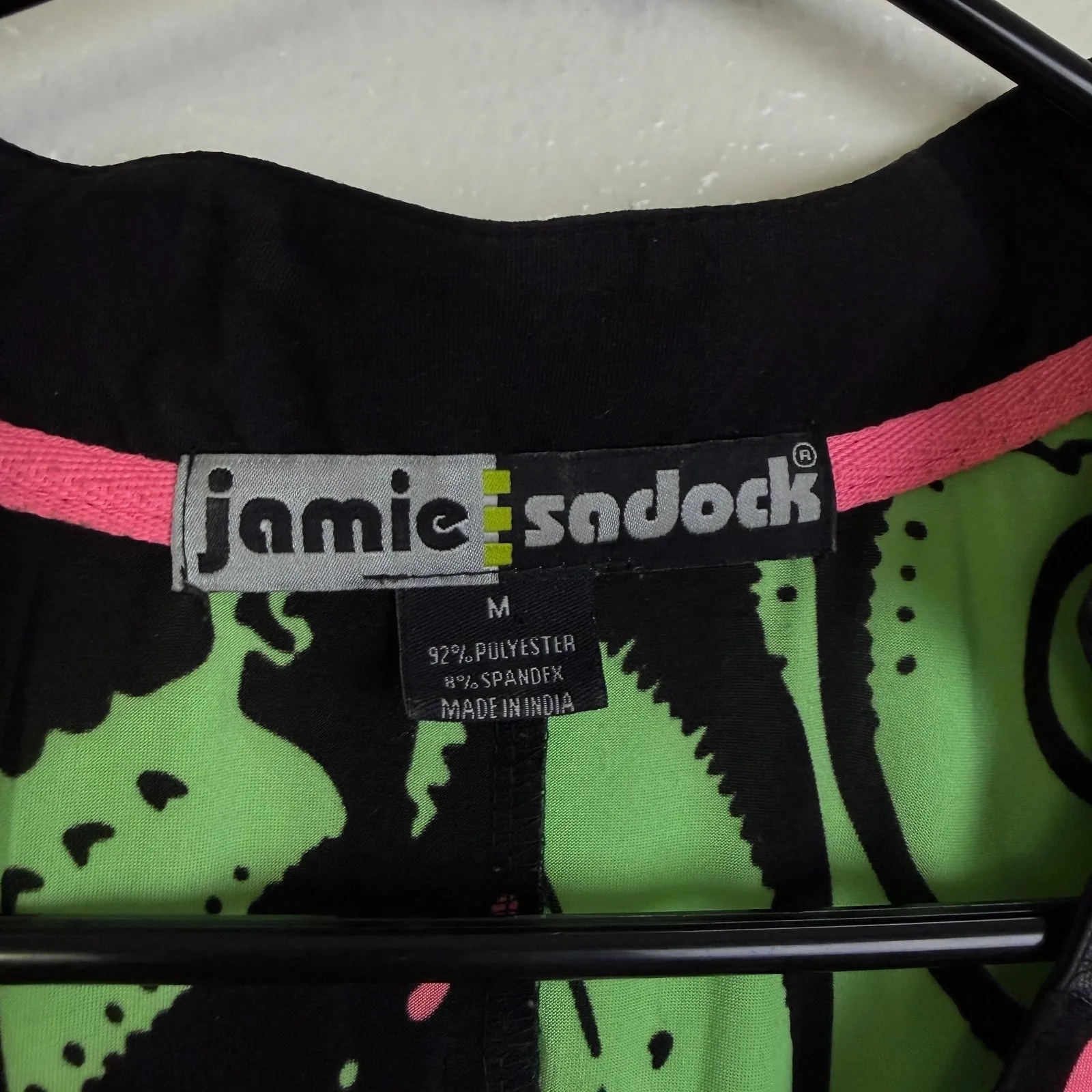 Jamie Sadock Dress Medium Green Sleeveless Graphic Tentacle Tennis Sport Sign * - Image 12