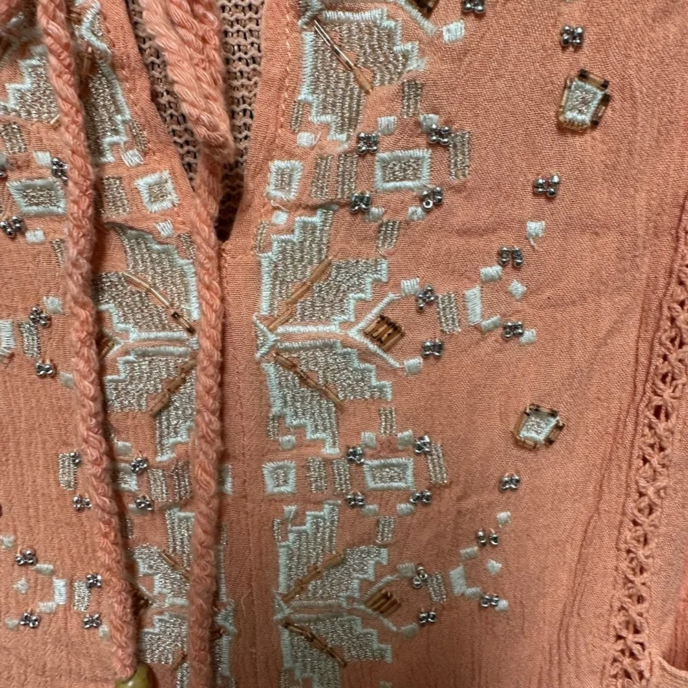 Miss me long sleeve tie vneck orange mini dress - Image 4