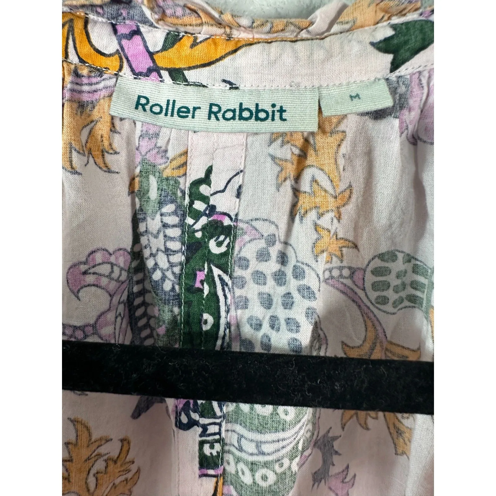 Roberta Roller Rabbit Paisley Floral A Line Dress Size Medium - Image 7