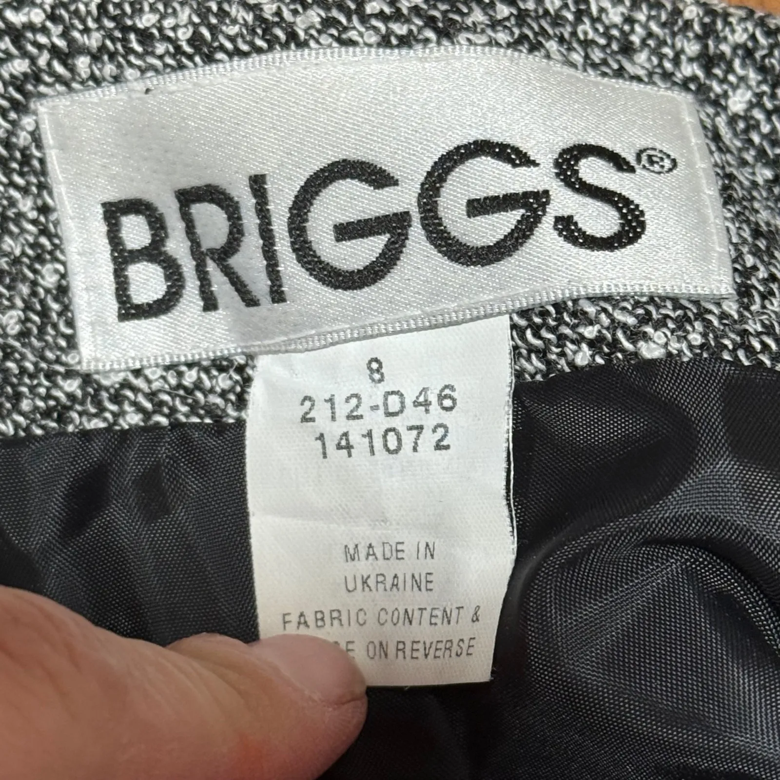 Vintage Women's Pencil Skirt Textured Sparkle Black White Knee Length Size 8 - Image 7