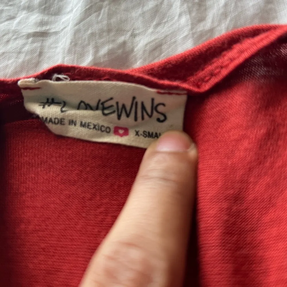 Red orange surplice blouse Size XS - Image 3