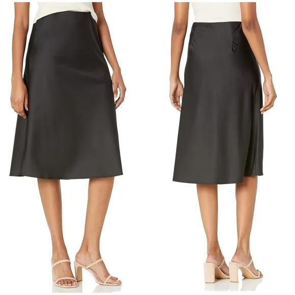 nwt // the drop satin a line skirt Black Size XS - Image 2