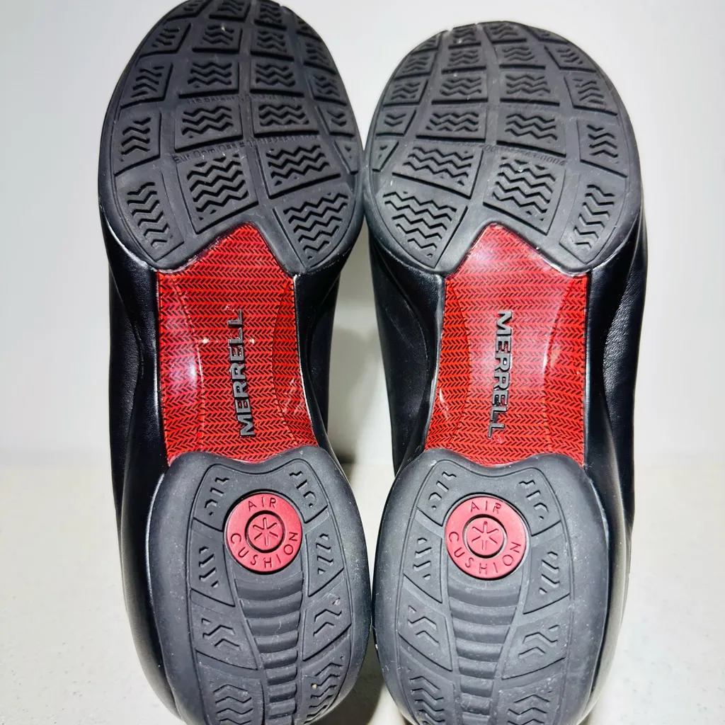 Womens Merrell Black Spire Stretch QForm Slip On Leather Shoes Sz 9 Air Cushion - Image 7