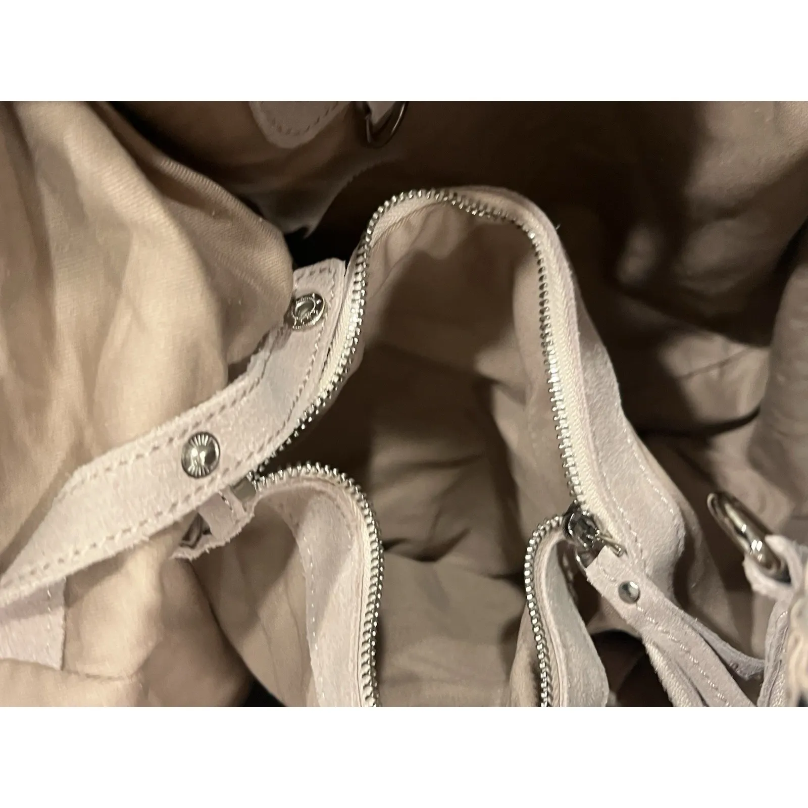 Johnny Was Fringe Suede Bag Elodie Boho Western Sweater Purse Beige - Image 7