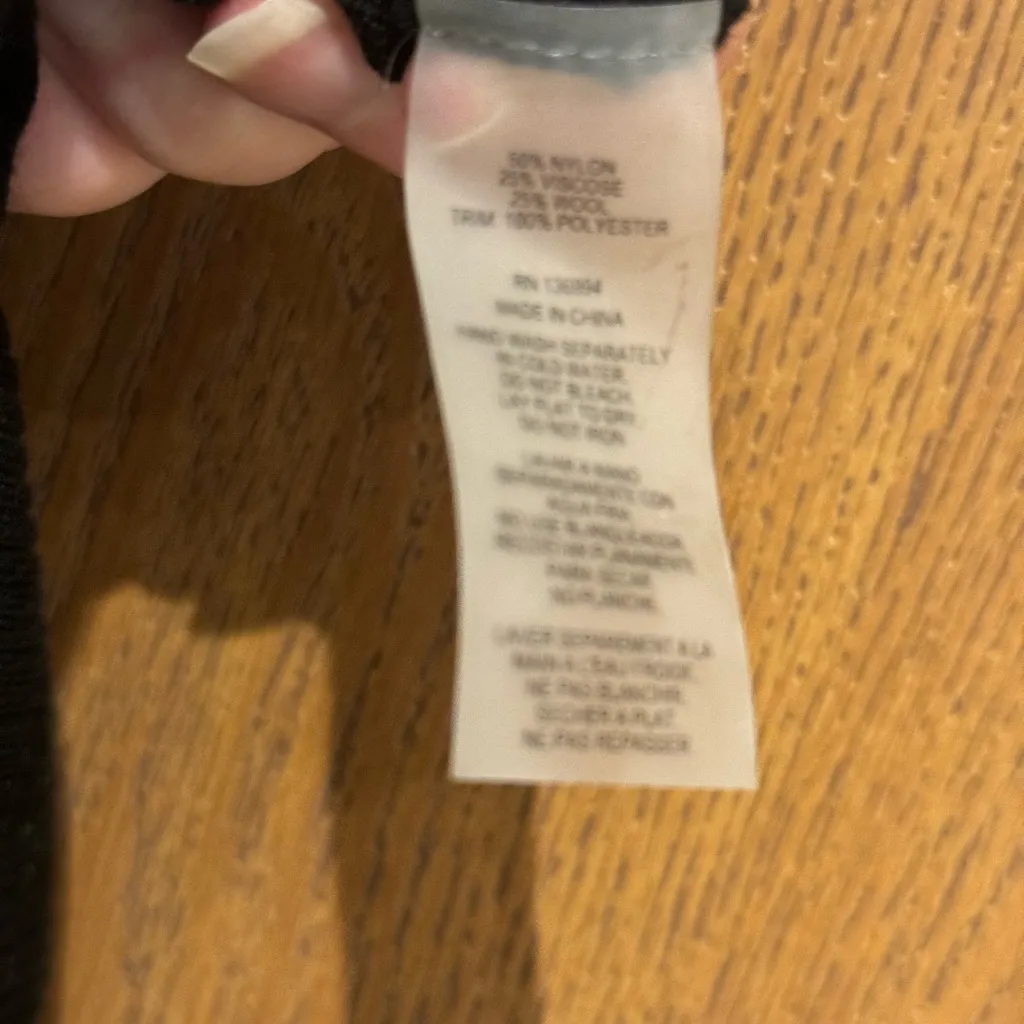 Vila Milano Sweater Size M Long Sleeve Animal Print Ruffle Neck&Cuffs Wool Blend - Image 9