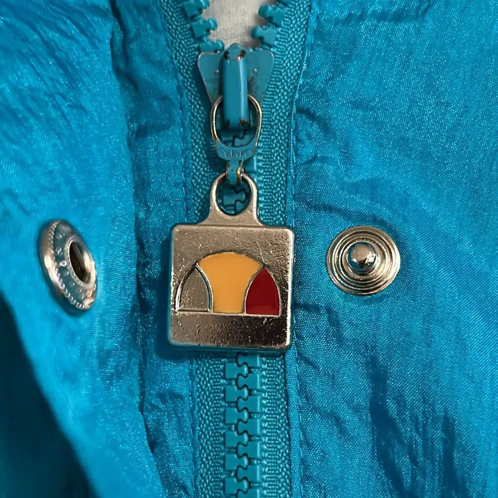 Vintage 90s Ellesse Track Jacket Women's Medium Blue‎ Nylon Size 1 Blue - Image 5