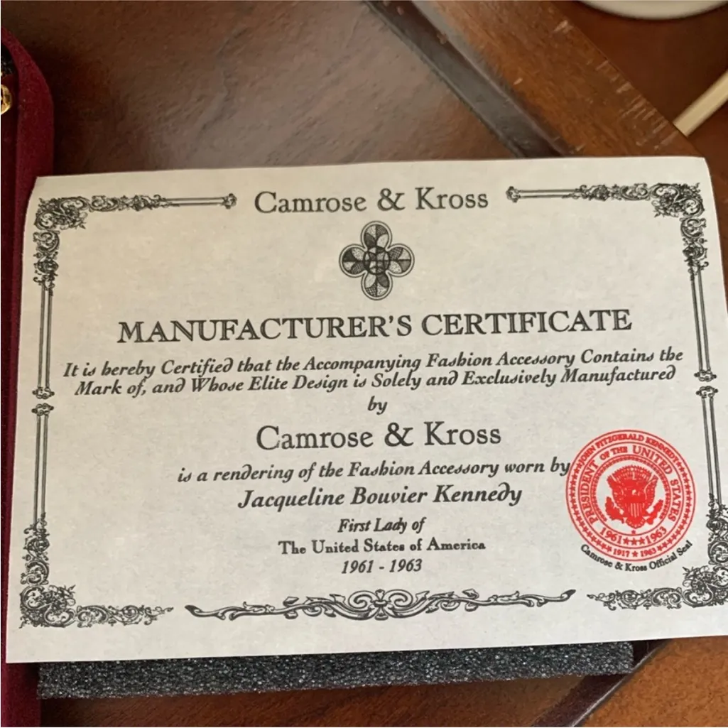 Jackie Kennedy, Gold Plated, Paperclip Necklace Stamped JBK - Image 3