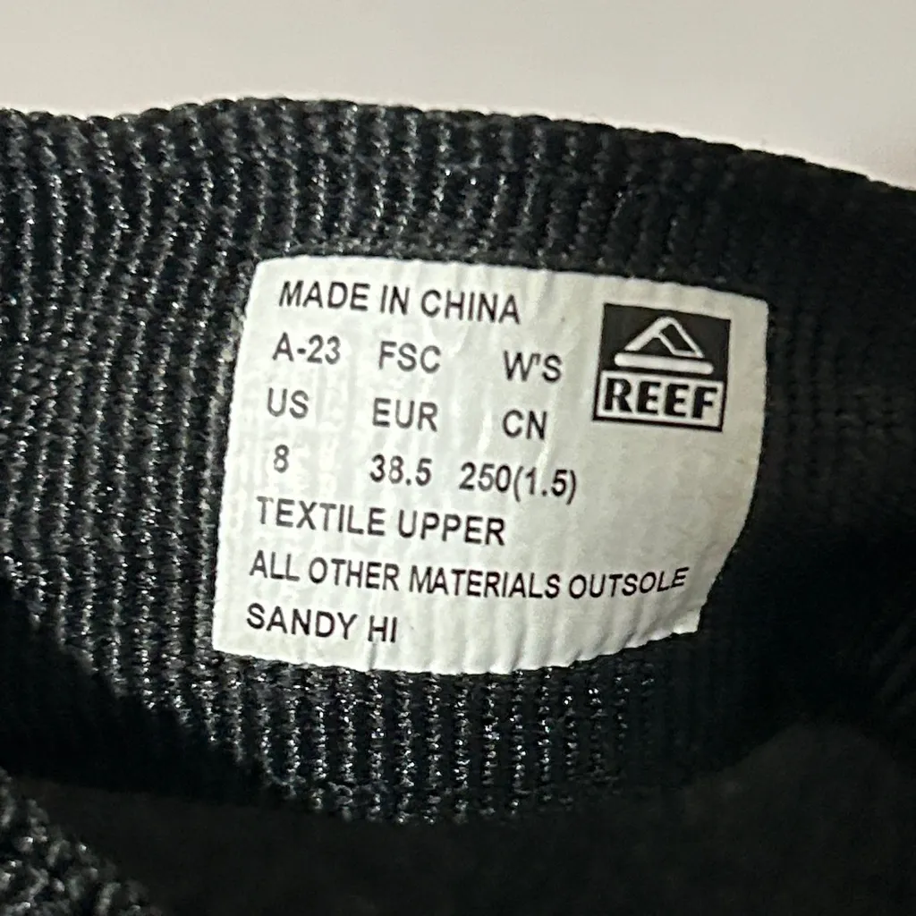 REEF  Black Platform Sandals size 8 - Image 4