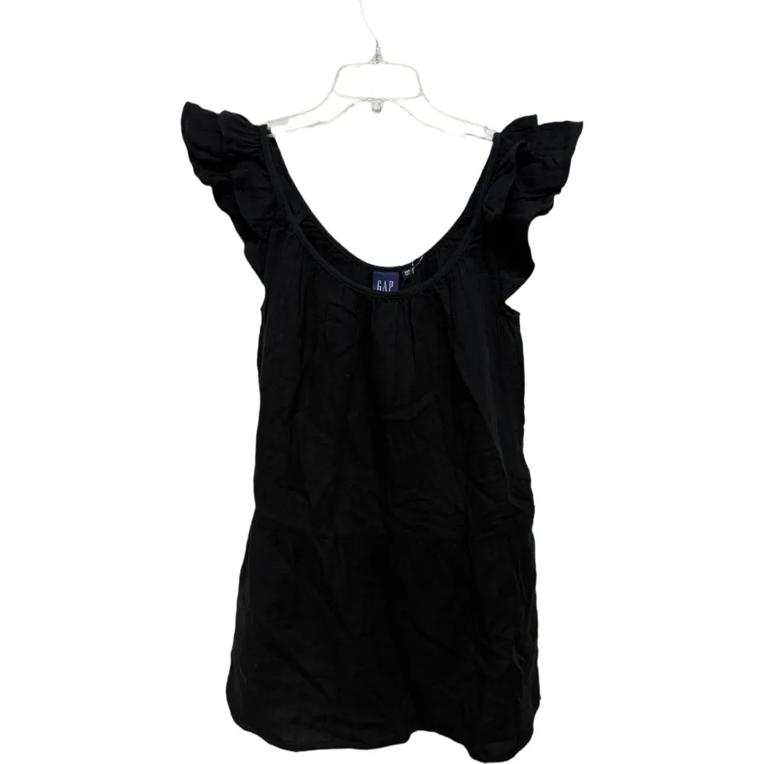 Gap Gauze Short Sleeve Black Mini Dress NWT Size XXS Little Black Dress Short - Image 2