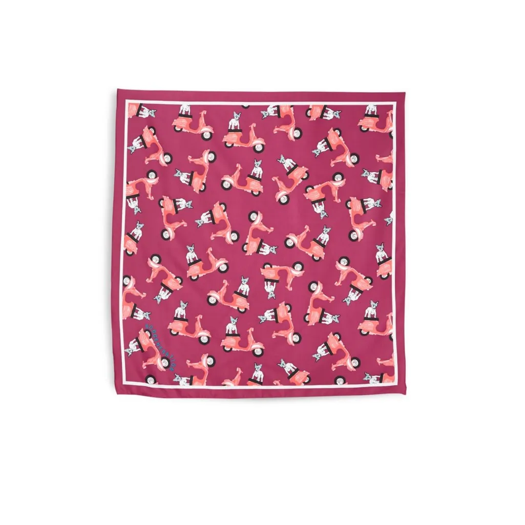 NWT BCBGenration Classic Printed Plum SquareScarf Small - Image 4
