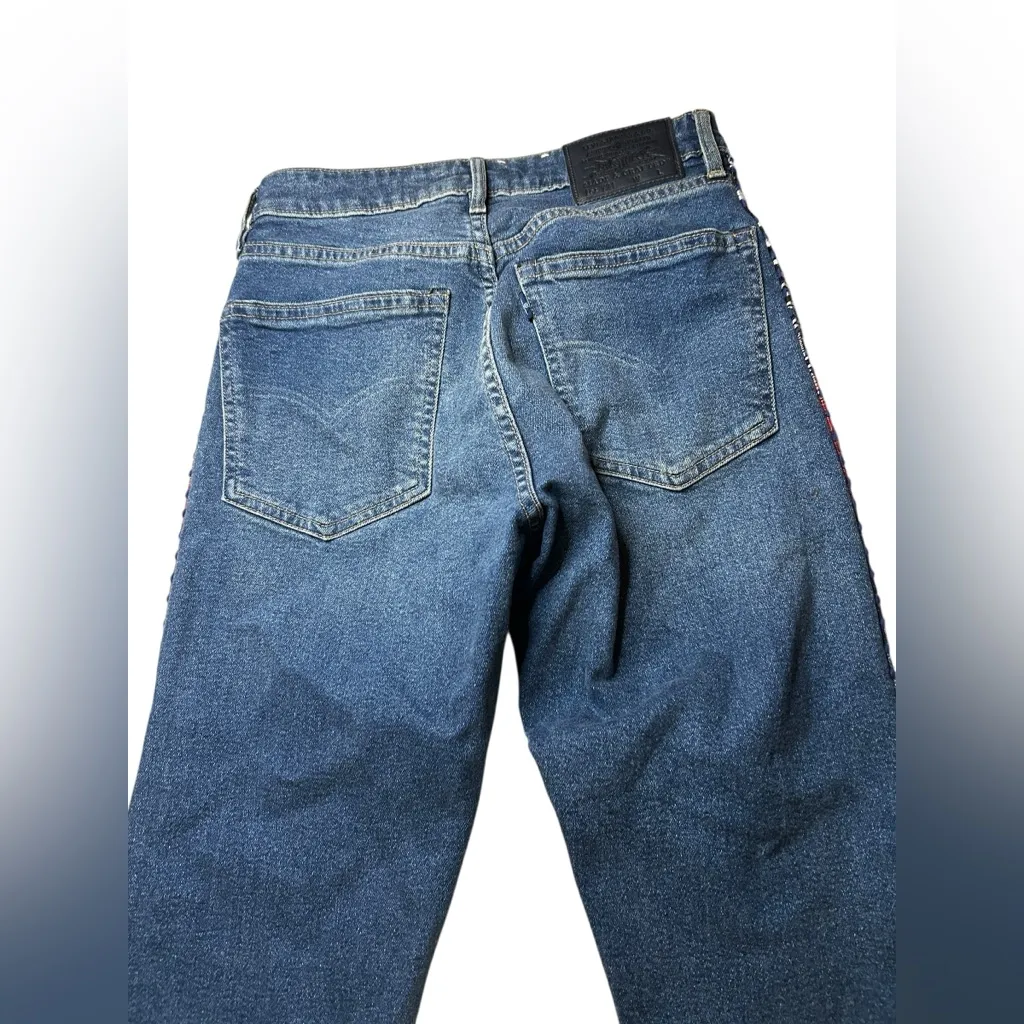 Levi's Made & Crafted 721 High Rise Skinny Jeans West Coast Tuxedo Stripe 26 - Image 16