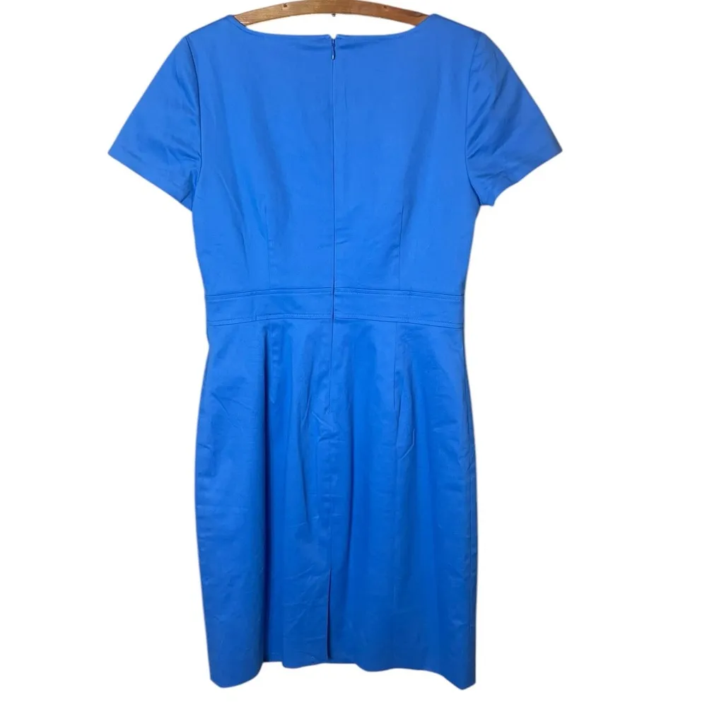 J.Crew $128 Tailored Sheath Dress in Seacoast Blue Size 8 BY040 - Image 7