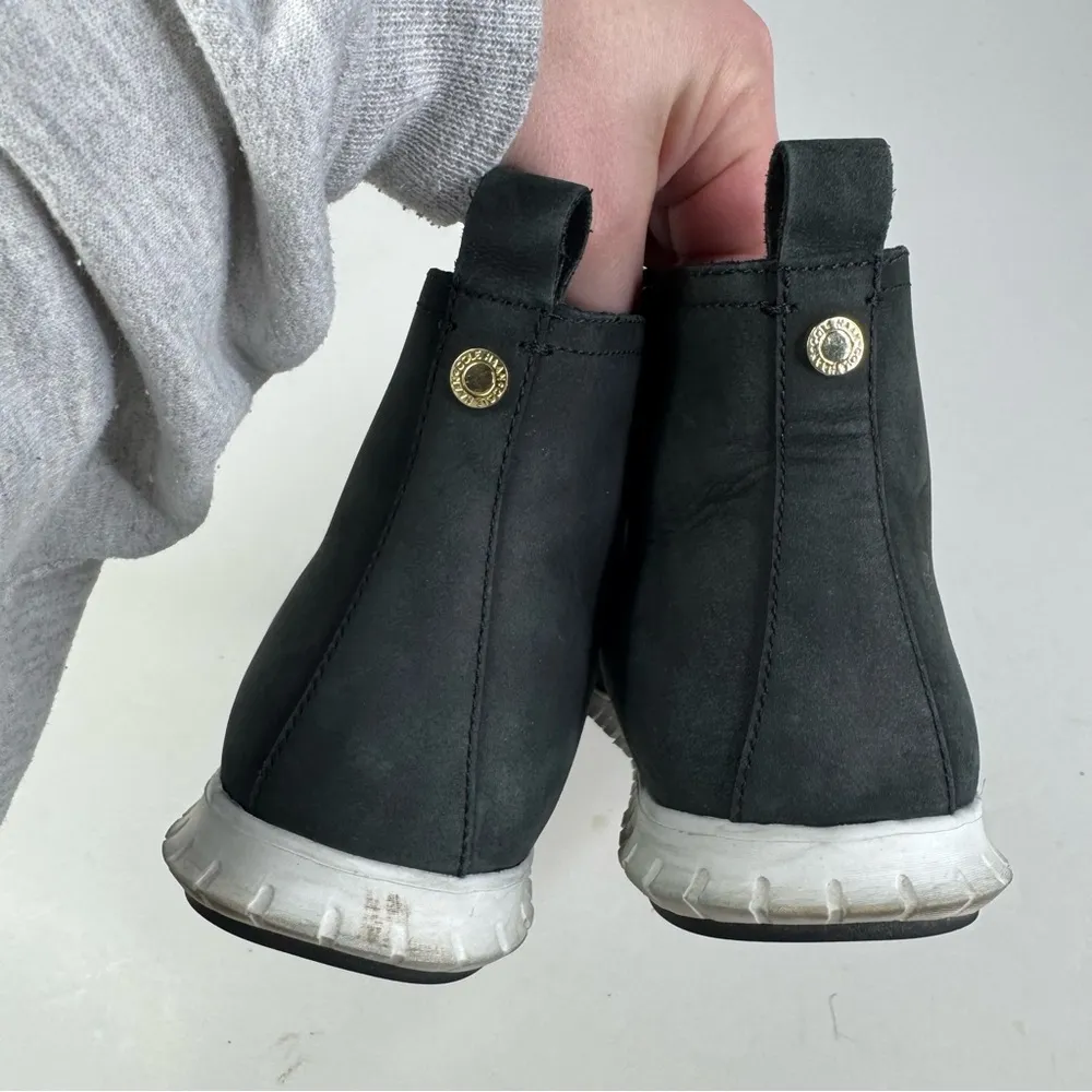 Cole Haan Black Waterproof Leather Sneaker Boots Size 8.5 - Image 4