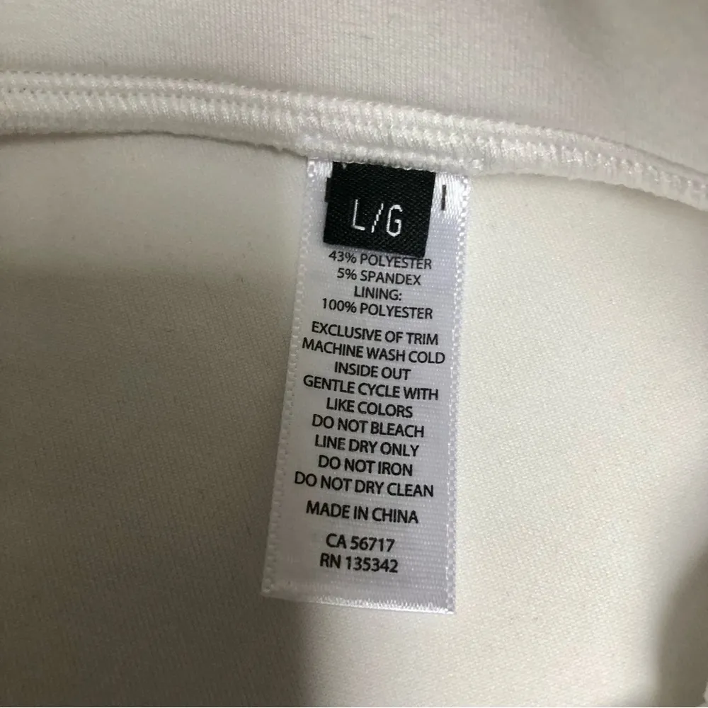 NWT Michi Crescent Pants Ivory White & Black Comfy Athleisure Lounge Barrel Leg - Image 15