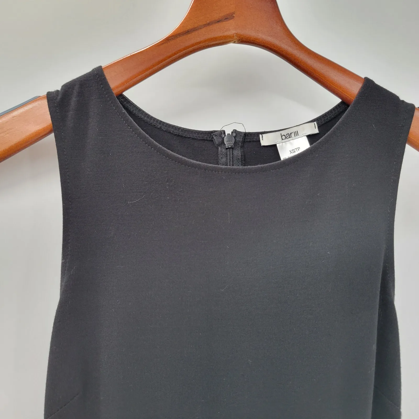 Bar III Womens Dress XS Black White Sleeveless Fit & Flare‎ A Line Stretch Mini - Image 10