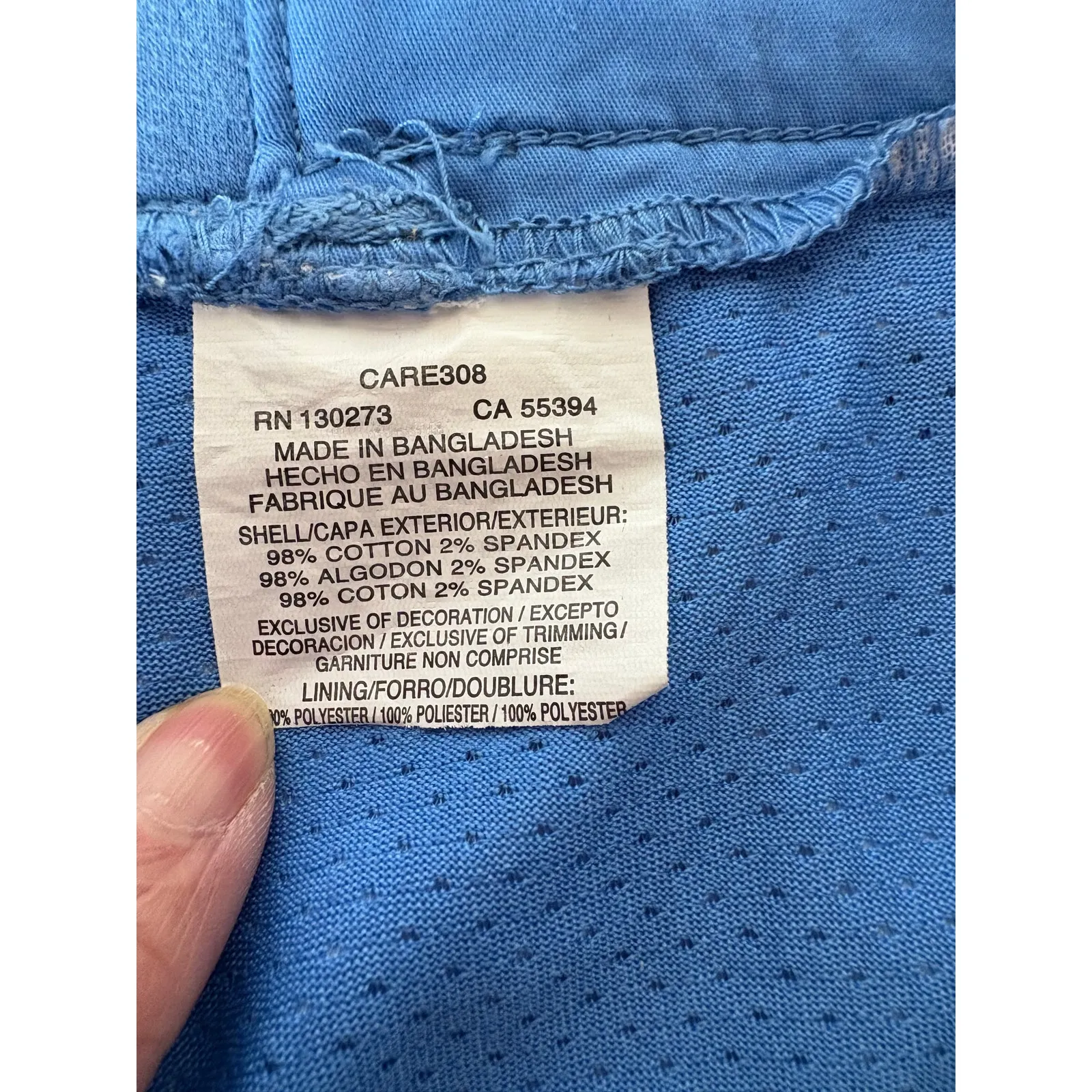 Lee cargo skort blue size large excellent pre-owned condition - Image 7