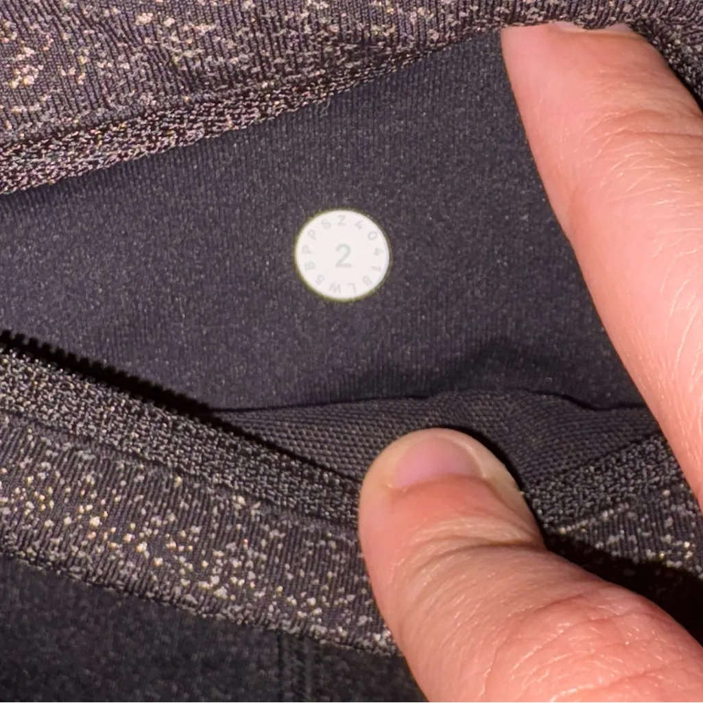 Lululemon Foil 28” Speed Up Tight Leggings in Luminosity Foil Print Black - Image 6