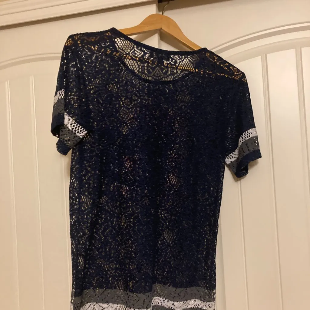 Auburn University Tigers Lace Top Gameday Couture Blue Women's Xtra Small XS - Image 3